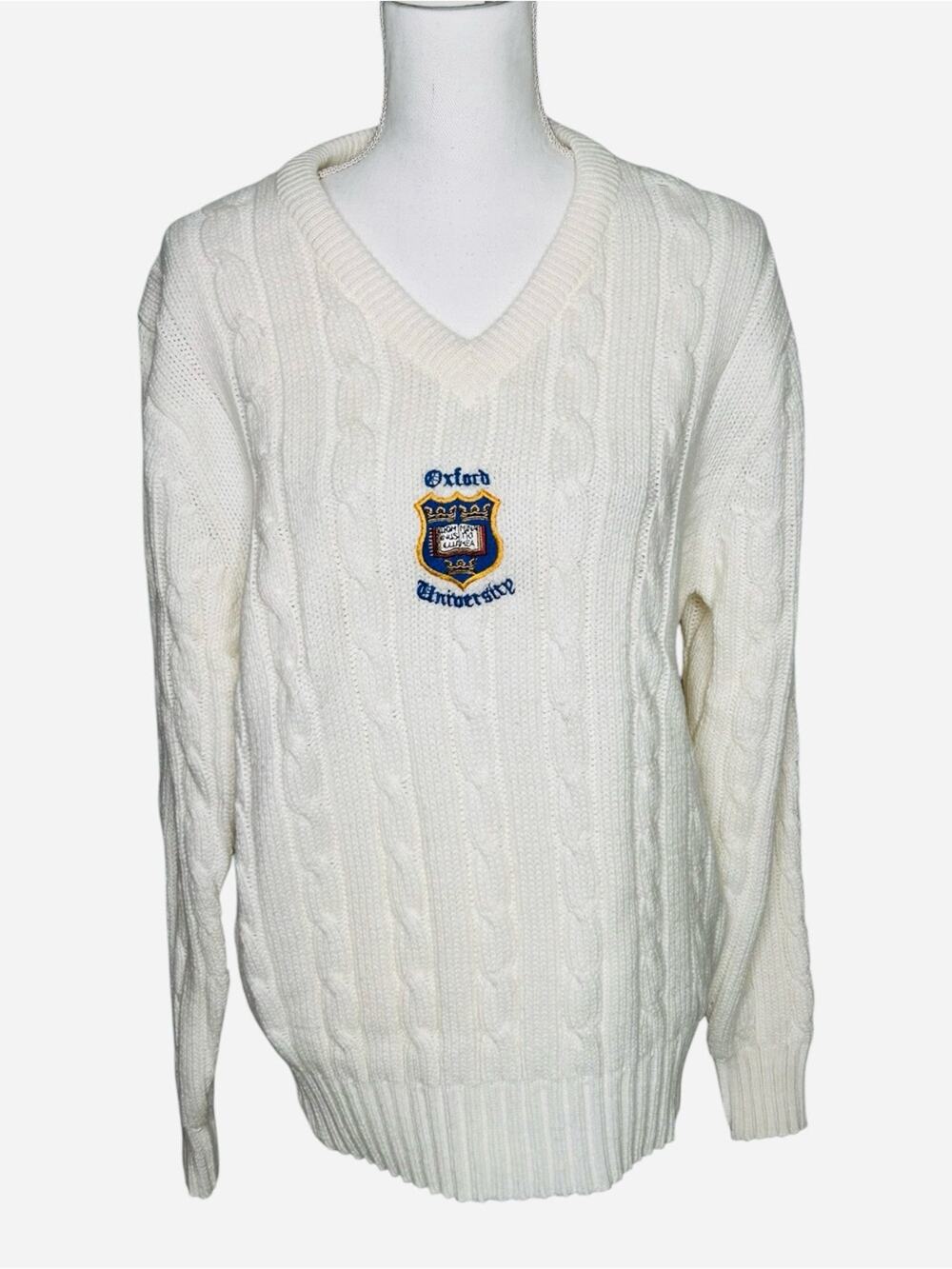 Bukta Viv Richards Cricket Sweater Oxford University Vintage Cable Knit Small
